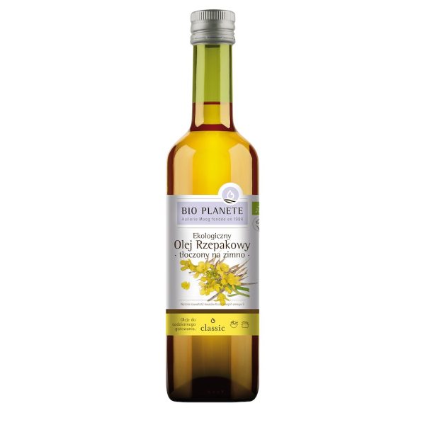 OLEJ RZEPAKOWY TŁOCZONY NA ZIMNO BIO 500 ml - BIO PLANETE
