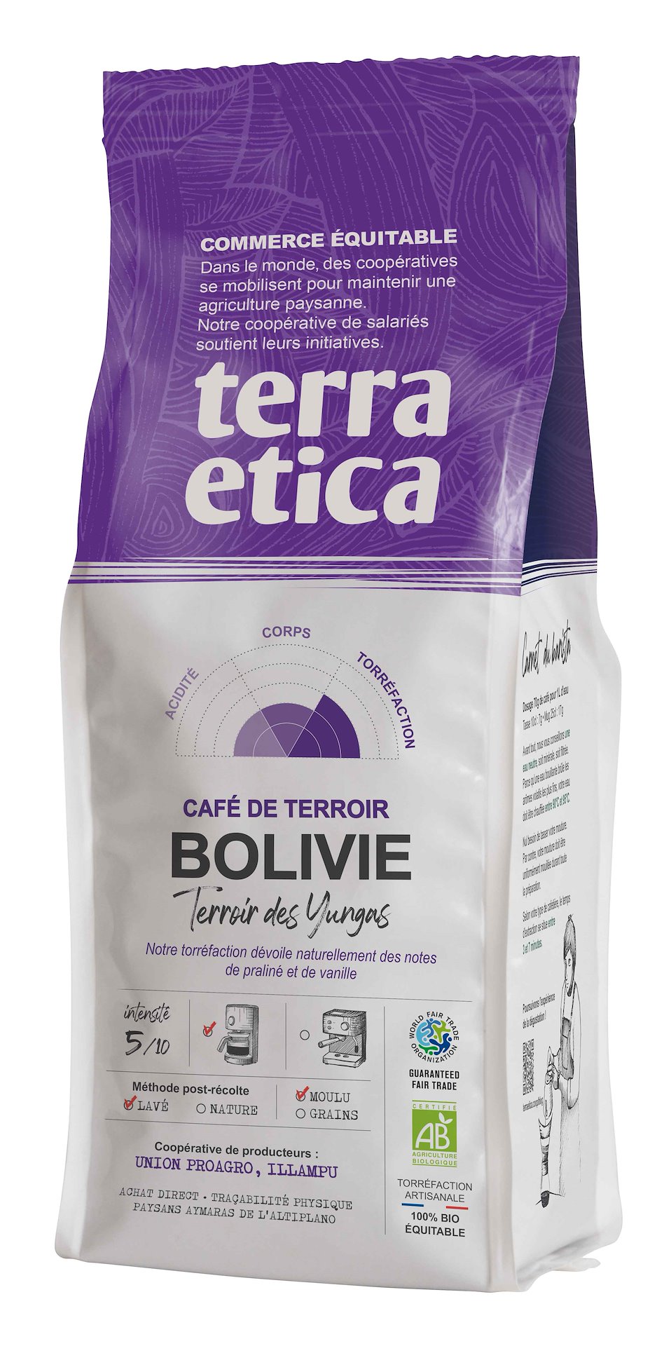 KAWA MIELONA ARABICA 100 % BOLIWIA FAIR TRADE BIO 250 g - CAFE MICHEL