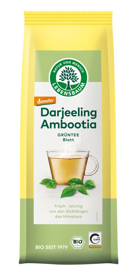 HERBATA ZIELONA DARJEELING LIŚCIASTA DEMETER BIO 50 g - LEBENSBAUM