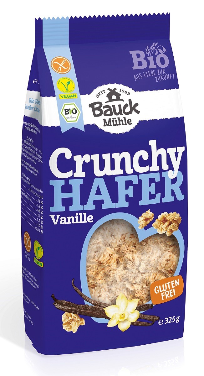 CRUNCHY OWSIANE BEZGLUTENOWE BIO 325 g - BAUCK HOF