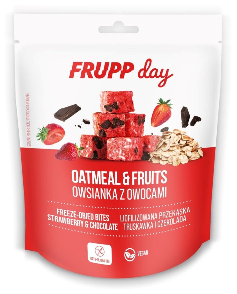 KOSTKI OWSIANE TRUSKAWKA - CZEKOLADA BEZGLUTENOWE 25 g - CELIKO (FRUPP DAY)