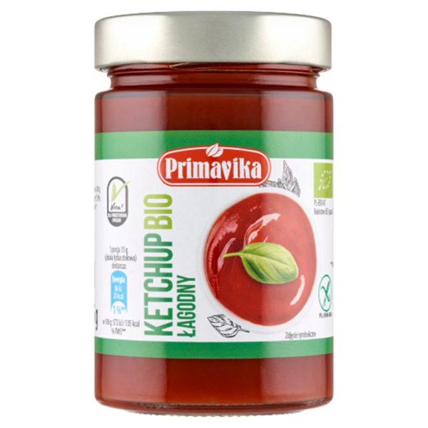 KETCHUP ŁAGODNY BEZGLUTENOWY BIO 315 g - PRIMAVIKA (PRIMAECO)