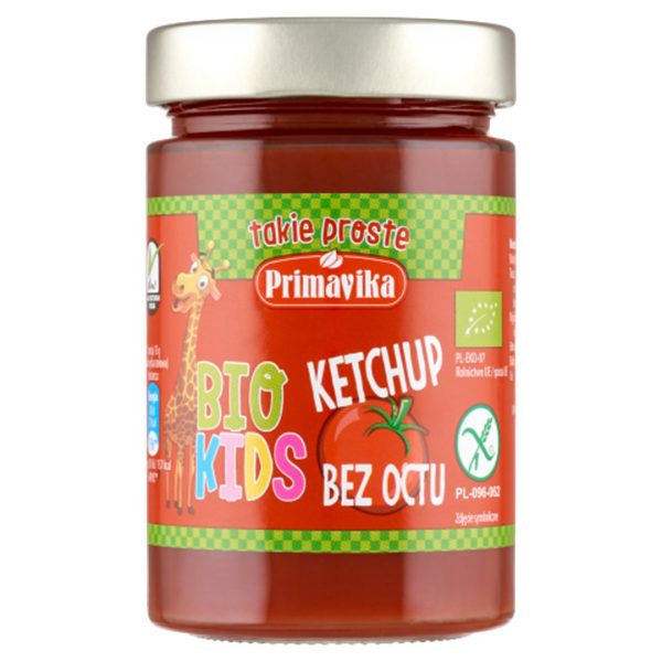 KETCHUP BEZ OCTU DLA DZIECI BEZGLUTENOWY BIO 315 g - PRIMAVIKA (PRIMAECO) (BIO KIDS)