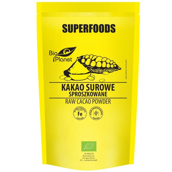 KAKAO SPROSZKOWANE SUROWE NIEODTŁUSZCZONE BIO 150 g - BIO PLANET