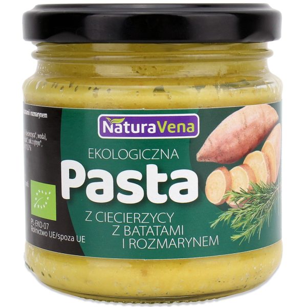 PASTA Z CIECIERZYCY Z BATATAMI I ROZMARYNEM BIO 185 g - NATURAVENA