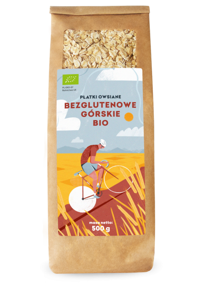 PŁATKI OWSIANE GÓRSKIE BEZGLUTENOWE BIO 500 g - PIĘĆ PRZEMIAN