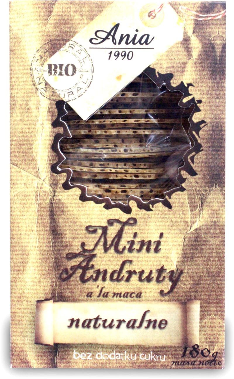 ANDRUTY MACA NATURALNE BEZ DODATKU CUKRÓW BIO 180 g - BIO ANIA