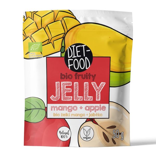 ŻELKI OWOCOWE MANGO - JABŁKO BIO 50 g - DIET-FOOD