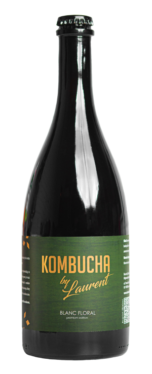 KOMBUCHA FERMENTOWANA NA BUKU O SMAKU KWIATÓW CZARNEGO BZU (BLANC FLORAL) BIO 750 ml - KOMBUCHA BY LAURENT (PREMIUM)