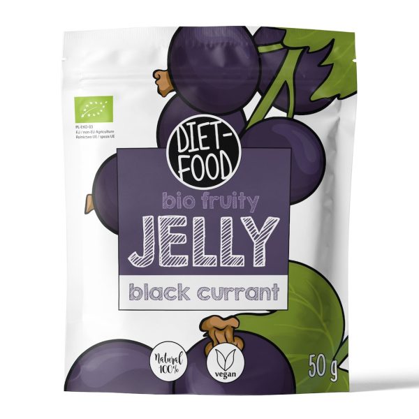 ŻELKI OWOCOWE CZARNA PORZECZKA BIO 50 g - DIET-FOOD