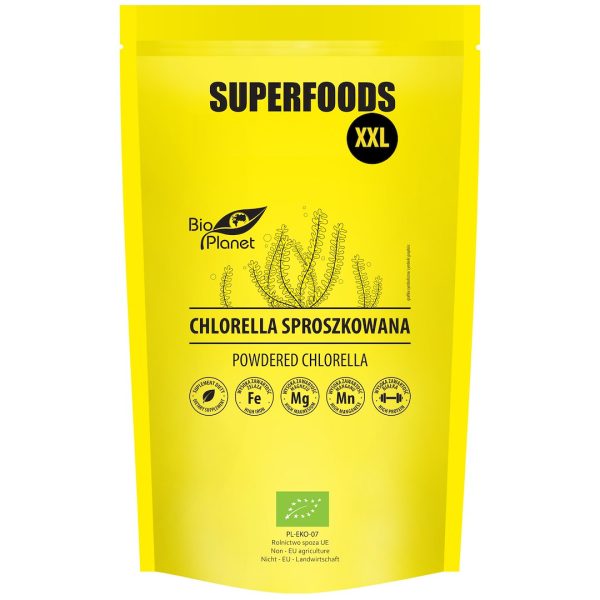 CHLORELLA SPROSZKOWANA BIO 600 g - BIO PLANET