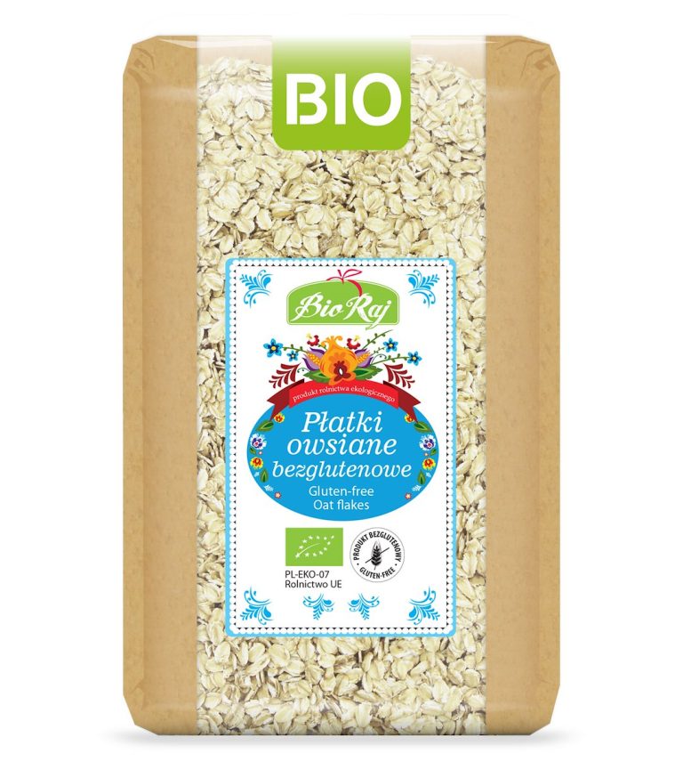 PŁATKI OWSIANE BEZGLUTENOWE BIO 1 kg - BIO RAJ