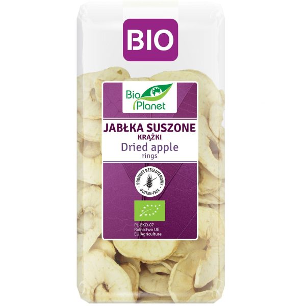 KRĄŻKI JABŁKA SUSZONE BEZGLUTENOWE BIO 100 g - BIO PLANET