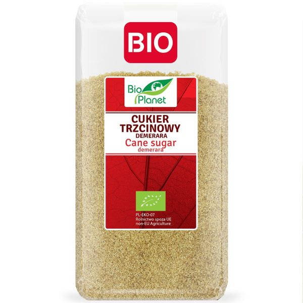 CUKIER TRZCINOWY BRĄZOWY DEMERARA BIO 500 g - BIO PLANET