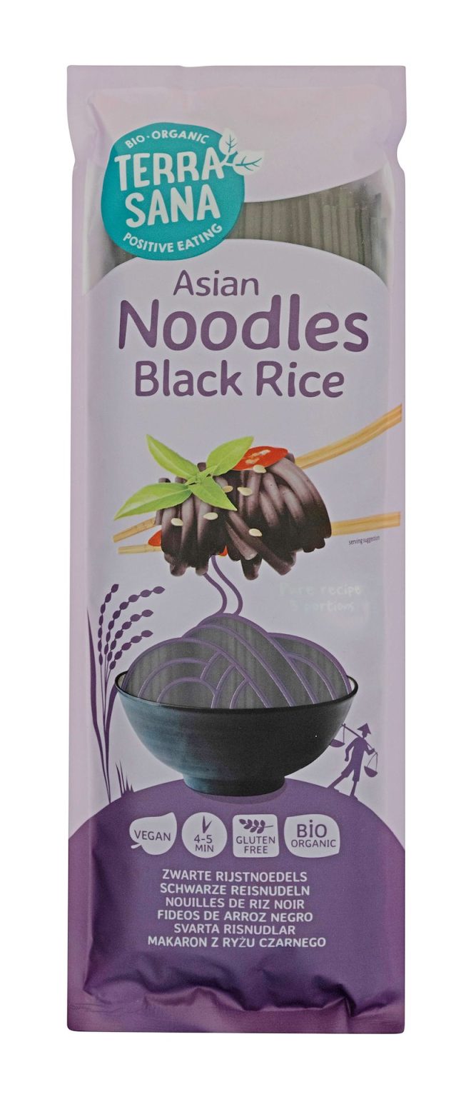 MAKARON (Z RYŻU CZARNEGO I RYŻU BRĄZOWEGO)BEZGLUTENOWY BIO 250 g - TERRASANA