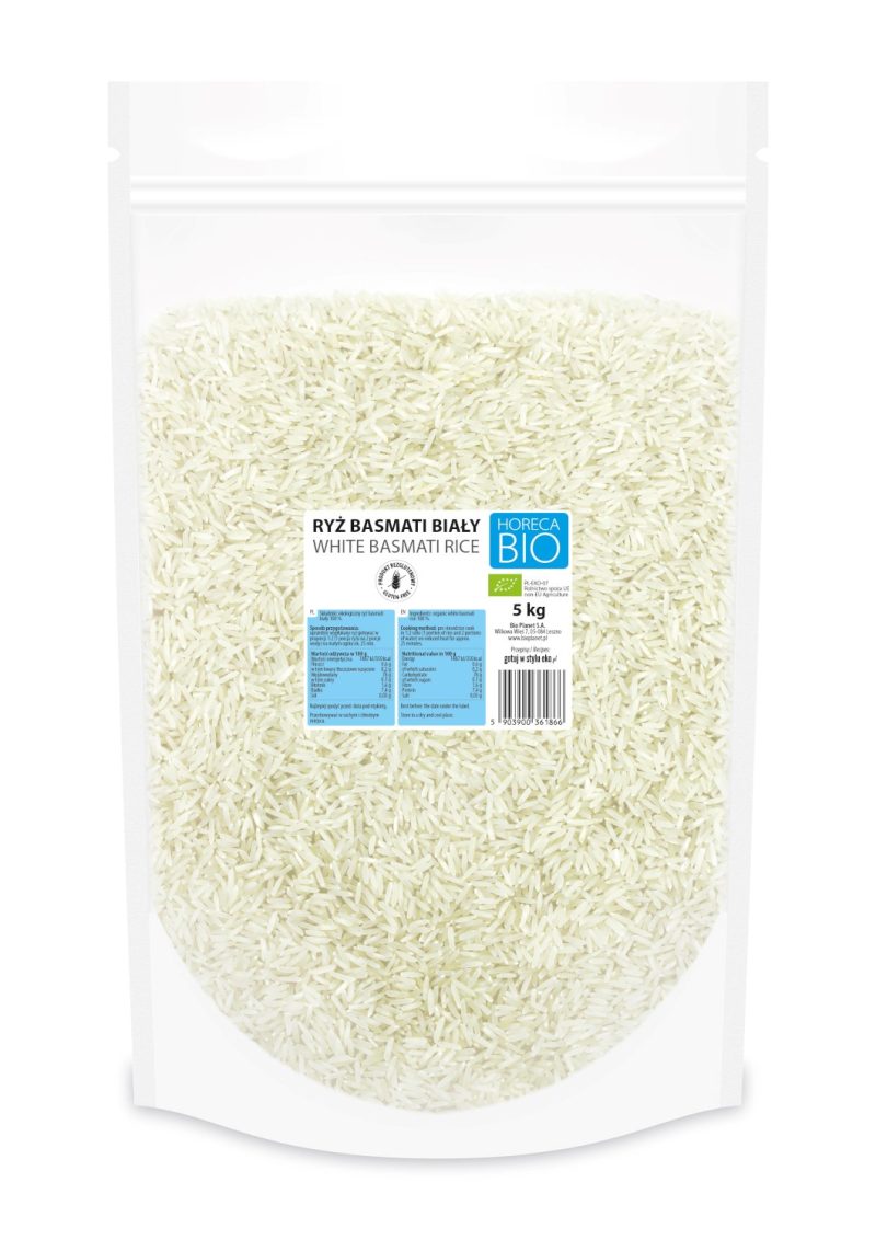 RYŻ BASMATI BIAŁY BEZGLUTENOWY BIO 5 kg - HORECA (BIO PLANET)